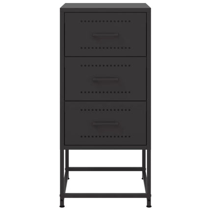 sengebord 36x39x78 cm stål sort