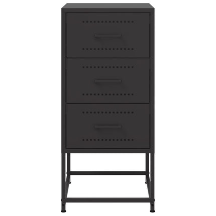 sengeborde 2 stk. 36x39x78 cm stål sort