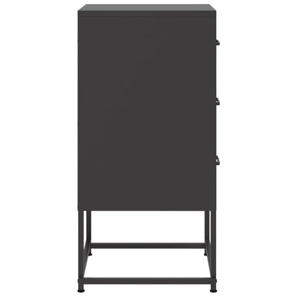 sengeborde 2 stk. 36x39x78 cm stål sort