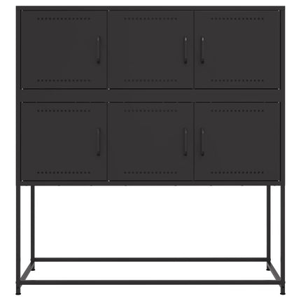 skab 100,5x39x107 cm stål sort