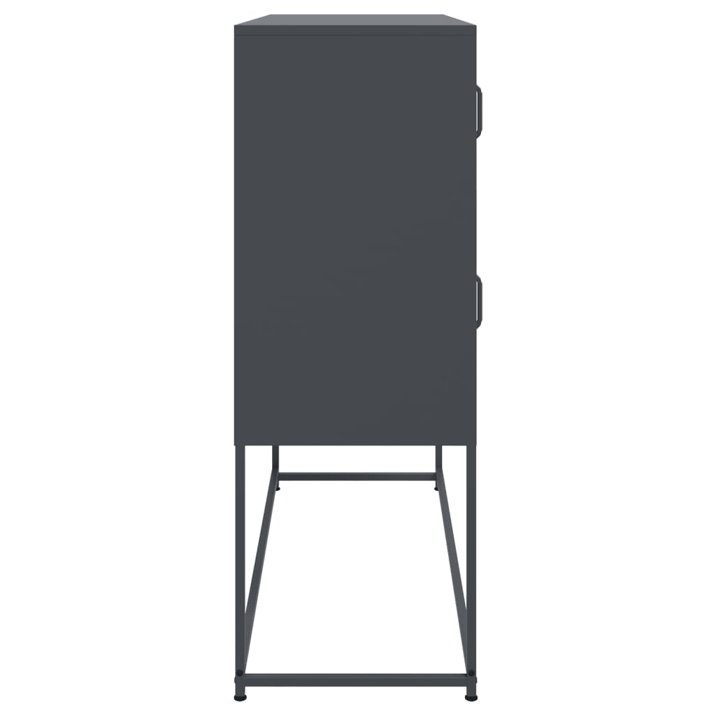 skænk 100,5x39x107 cm stål antracitgrå