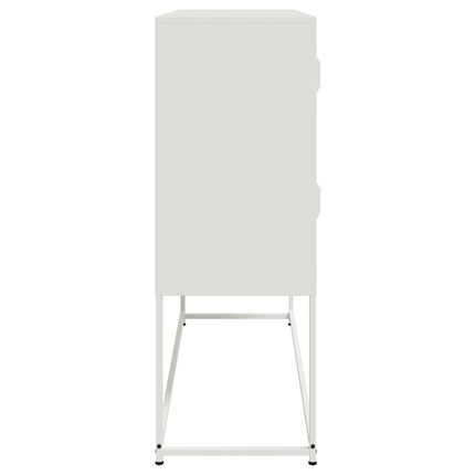 skænk 100,5x39x107 cm stål hvid