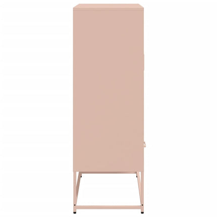 skab 68x39x111,5 cm stål lyserød