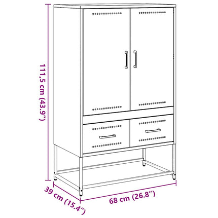 skab 68x39x111,5 cm stål antracitgrå
