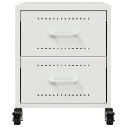 sengeborde 2 stk. 36x39x43,5 cm stål hvid