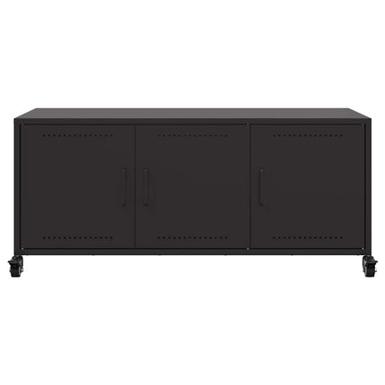 tv-bord 100,5x39x43,5 cm stål sort