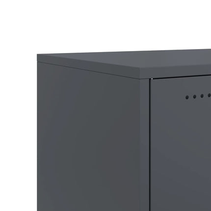 tv-bord 100,5x39x43,5 cm stål antracitgrå
