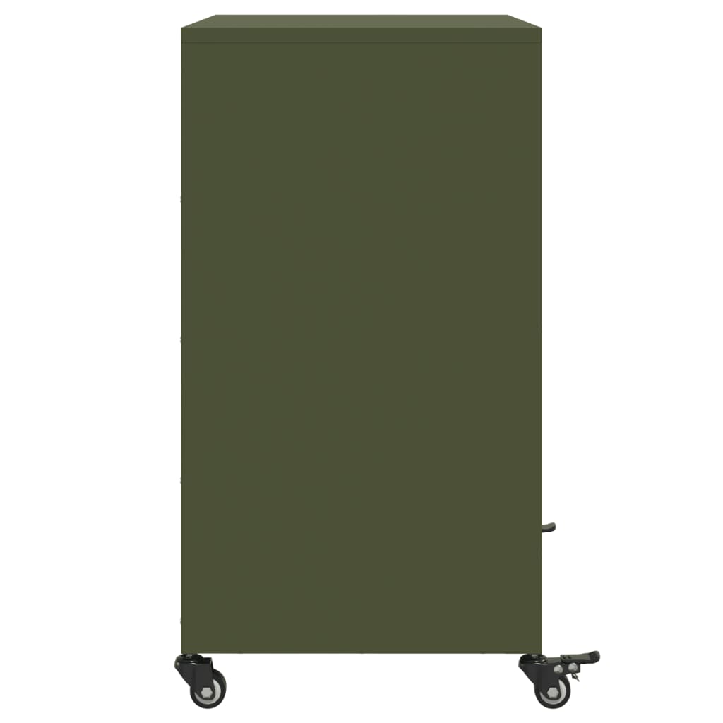 skab 68x39x72 cm stål olivengrøn