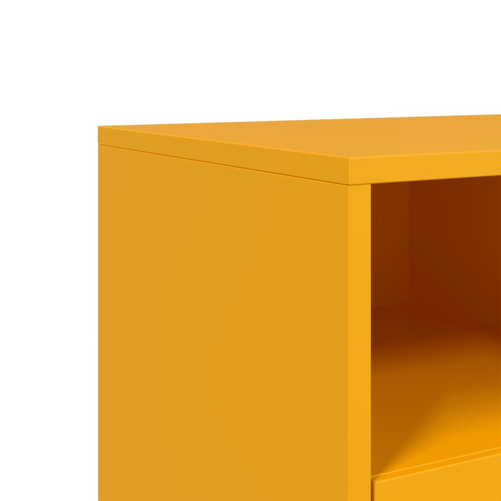 tv-bord 100,5x39x43,5 cm stål sennepsgul
