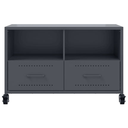 tv-bord 68x39x43,5 cm stål antracitgrå