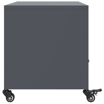 tv-bord 68x39x43,5 cm stål antracitgrå