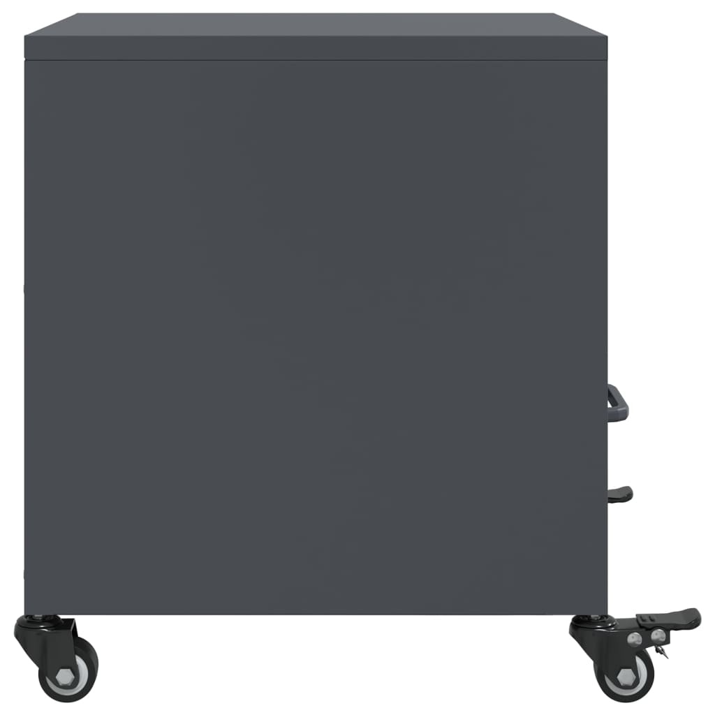 sengebord 36x39x43,5 cm stål antracitgrå