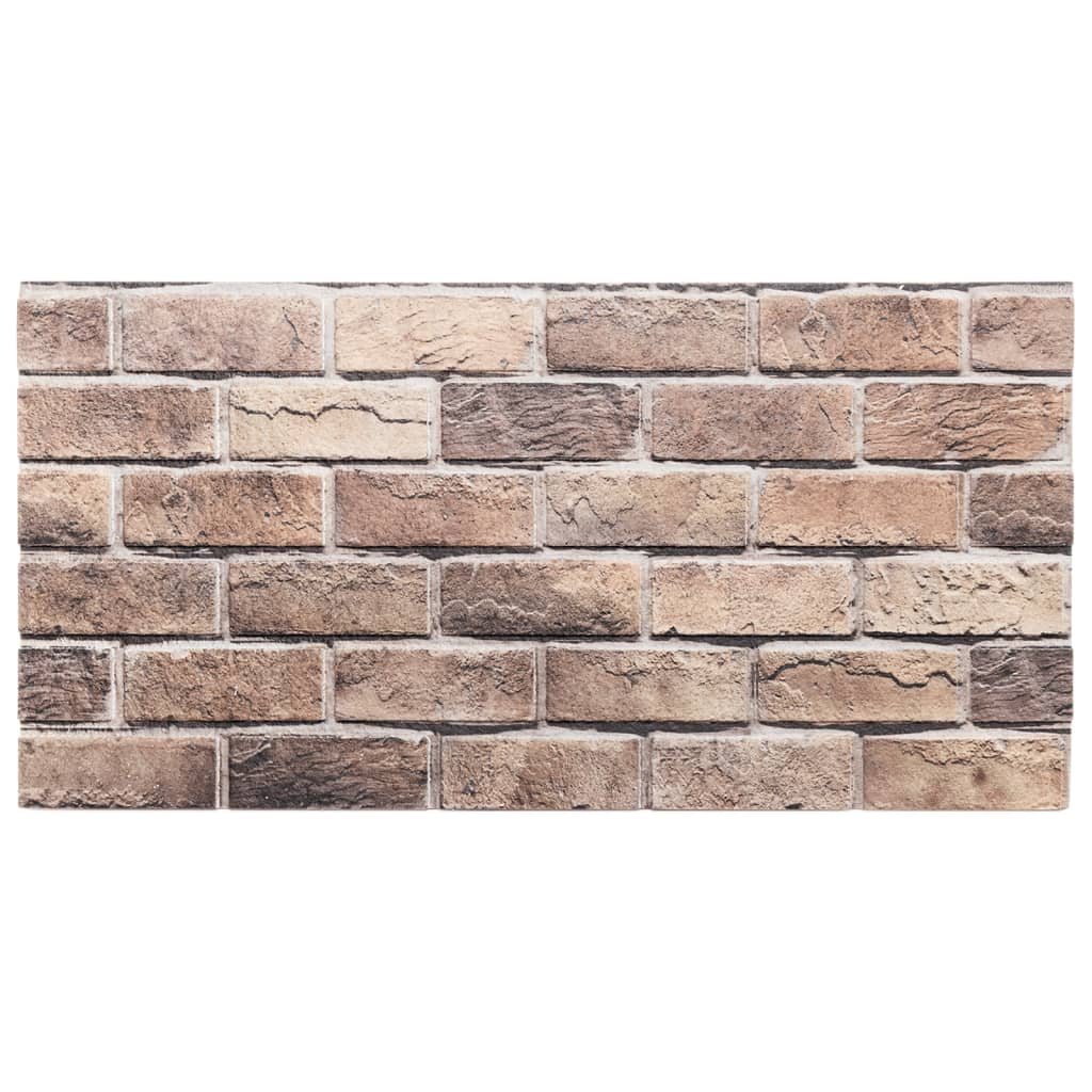 3D-vægpaneler 10 stk. 100x50 cm EPS brun