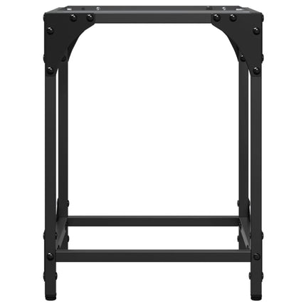 sofaborde med transparent glastop 2 stk 30x30x40 cm stål
