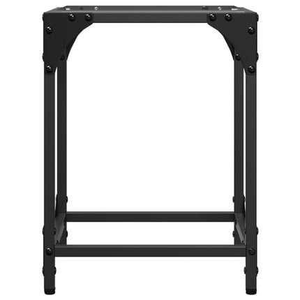 sofaborde med transparent glastop 2 stk 30x30x40 cm stål