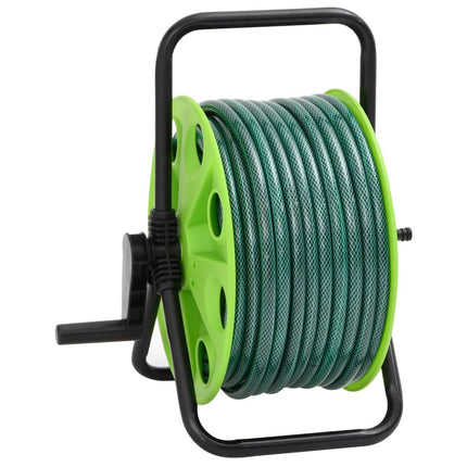 fritstående slangetromle med 20 m slange PVC grøn