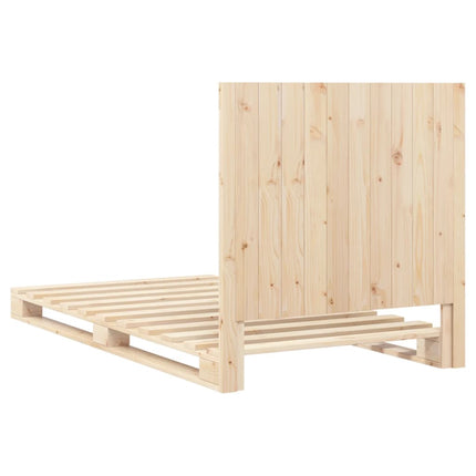 sengeramme med sengegavl 100x200 cm massivt fyrretræ