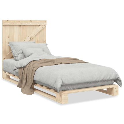 sengeramme med sengegavl 90x200 cm massivt fyrretræ
