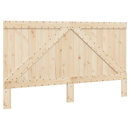 sengeramme med sengegavl 200x200 cm massivt fyrretræ