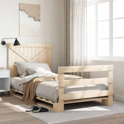 sengeramme med sengegavl 100x200 cm massivt fyrretræ