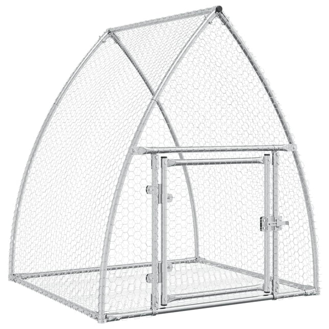 kaninbur 105x100x120 cm galvaniseret stål sølvfarvet