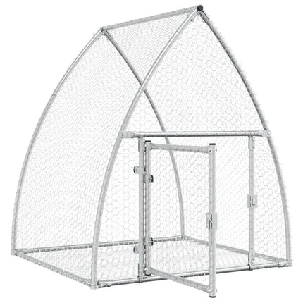 kaninbur 105x100x120 cm galvaniseret stål sølvfarvet