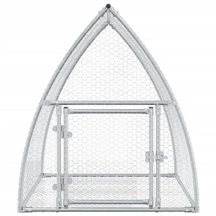 kaninbur 105x100x120 cm galvaniseret stål sølvfarvet