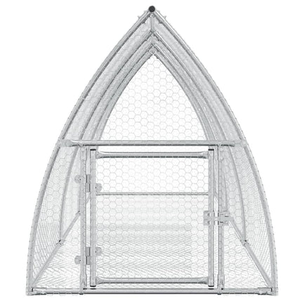 kaninbur 105x300x120 cm galvaniseret stål sølvfarvet