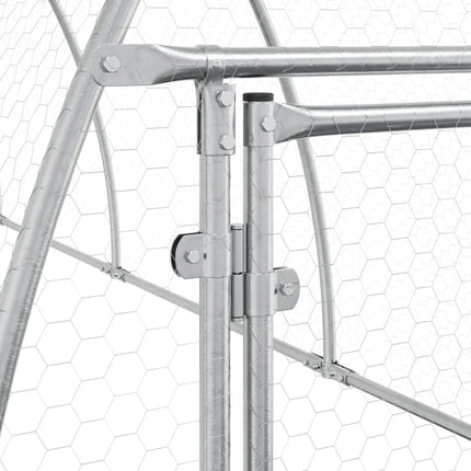 kaninbur 105x300x120 cm galvaniseret stål sølvfarvet