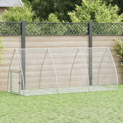 kaninbur 105x300x120 cm galvaniseret stål sølvfarvet