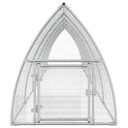 kaninbur 105x600x120 cm galvaniseret stål sølvfarvet