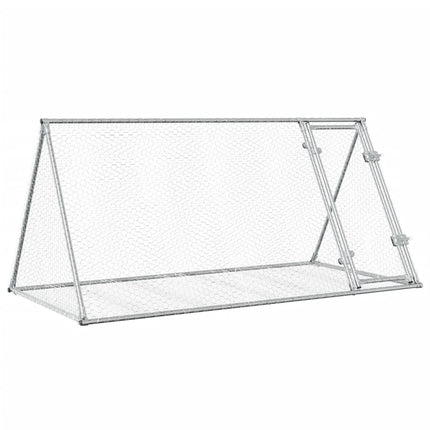 kaninbur 200x105x91 cm galvaniseret stål sølvfarvet