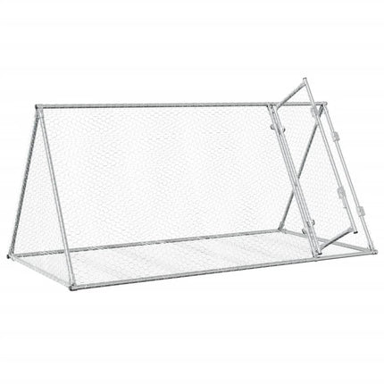 kaninbur 200x105x91 cm galvaniseret stål sølvfarvet