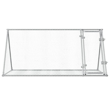 kaninbur 200x105x91 cm galvaniseret stål sølvfarvet