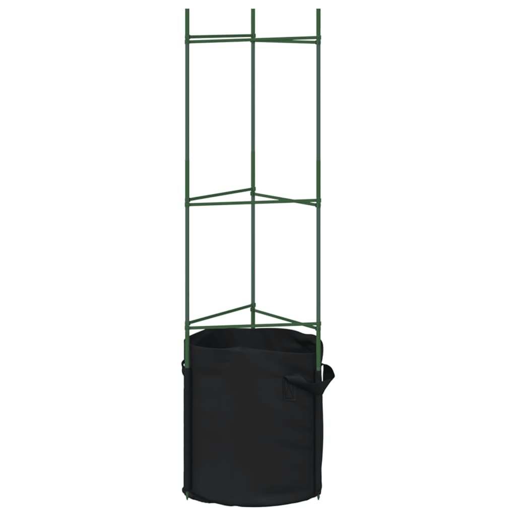 espalierer med planteposer 4 stk. 116 cm stål og PP