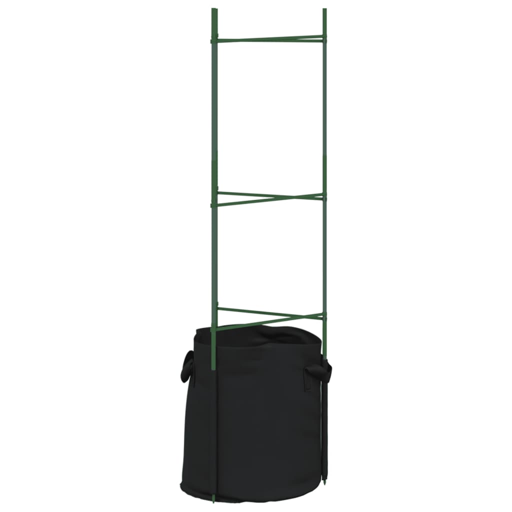 espalierer med planteposer 6 stk. 116 cm stål og PP