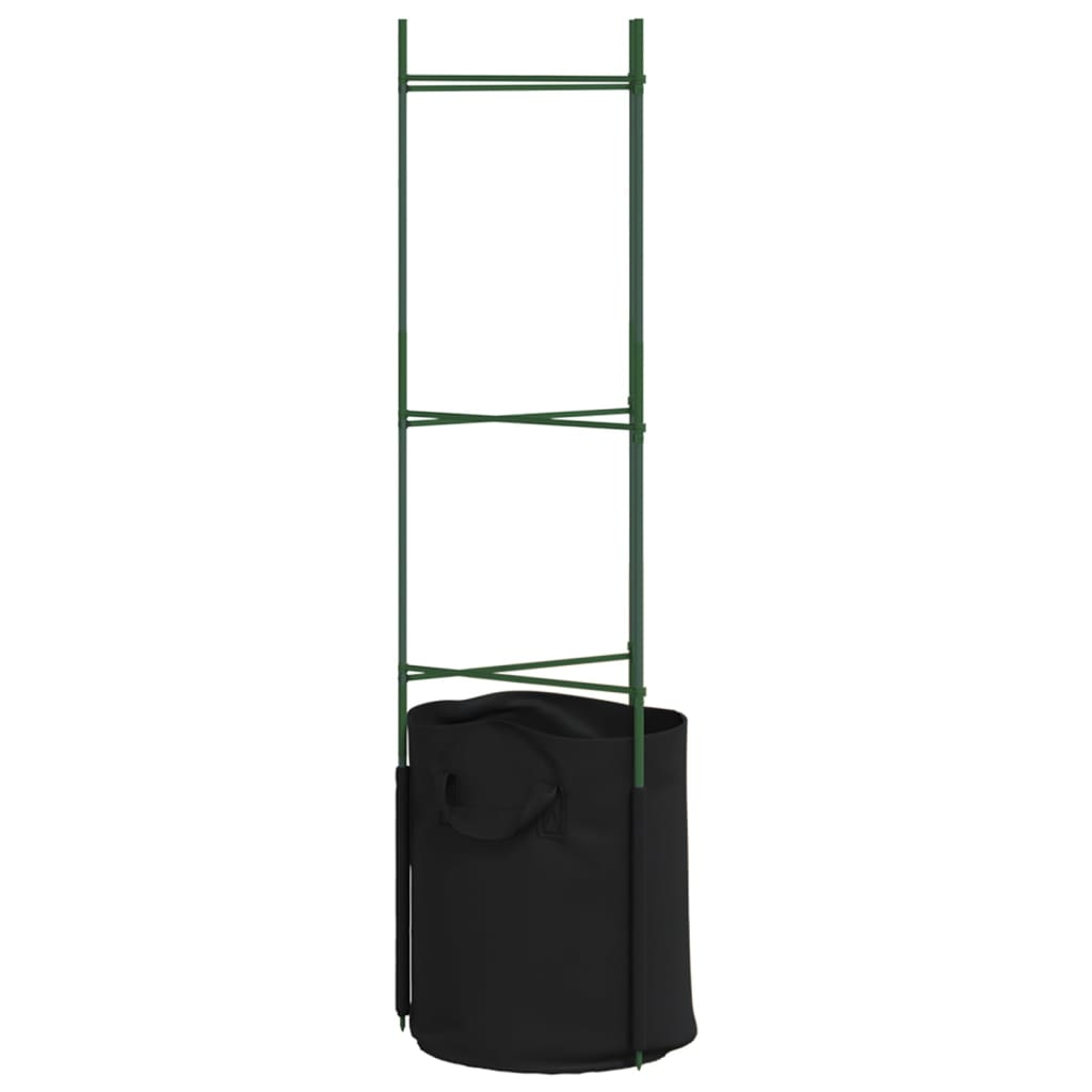 espalierer med planteposer 6 stk. 116 cm stål og PP