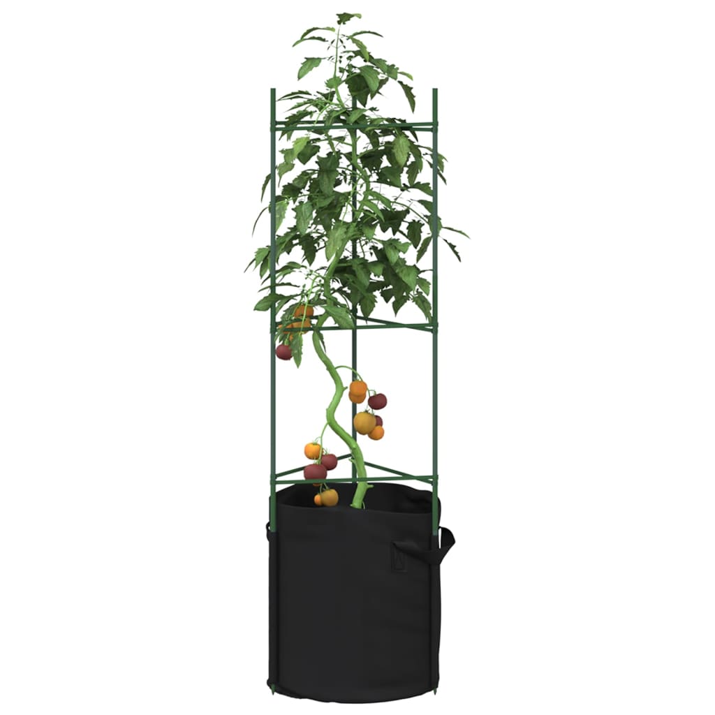 espalierer med planteposer 6 stk. 116 cm stål og PP