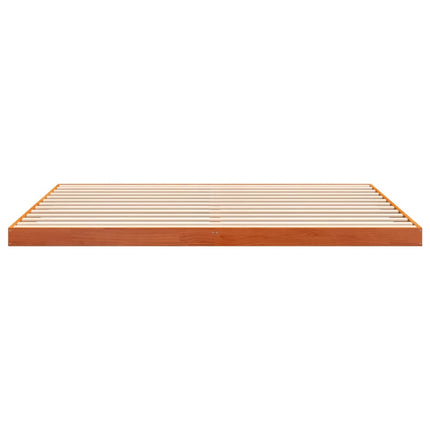 sengeramme 180x200 cm massivt fyrretræ gyldenbrun