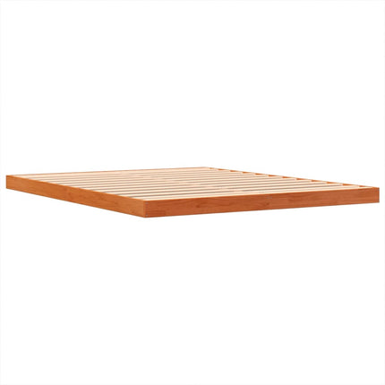 sengeramme 150x200 cm massivt fyrretræ gyldenbrun