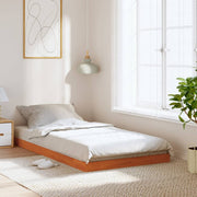 sengeramme 90x200 cm massivt fyrretræ gyldenbrun