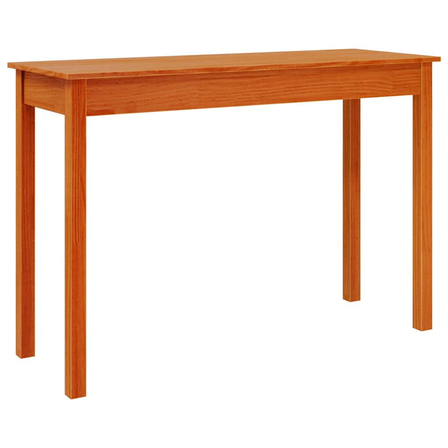 konsolbord 110x40x75 cm massivt fyrretræ gyldenbrun