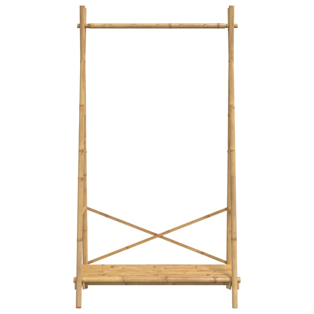 tøjstativ med hylde 102x50x190 cm bambus