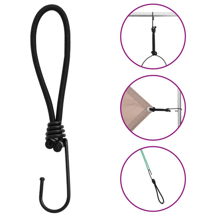 elastiksnore med kroge 25 stk. 17 cm