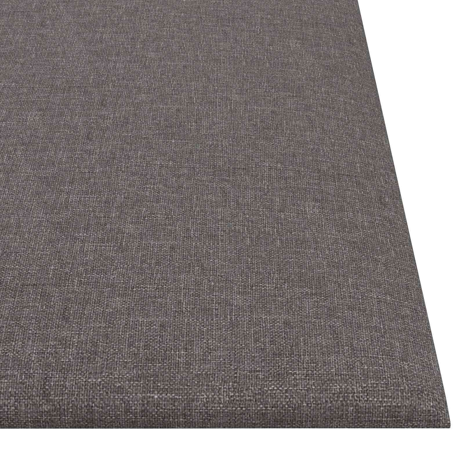 Væghovedgærde 12 pcs Lysegrå 30 x 30 cm Stof