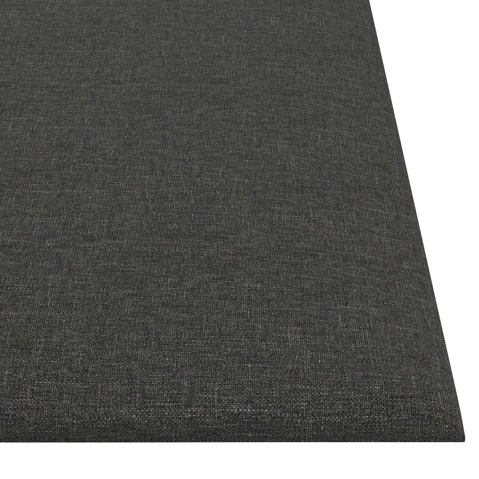 Væghovedgærde 12 pcs Mørkegrå 30 x 30 cm Stof