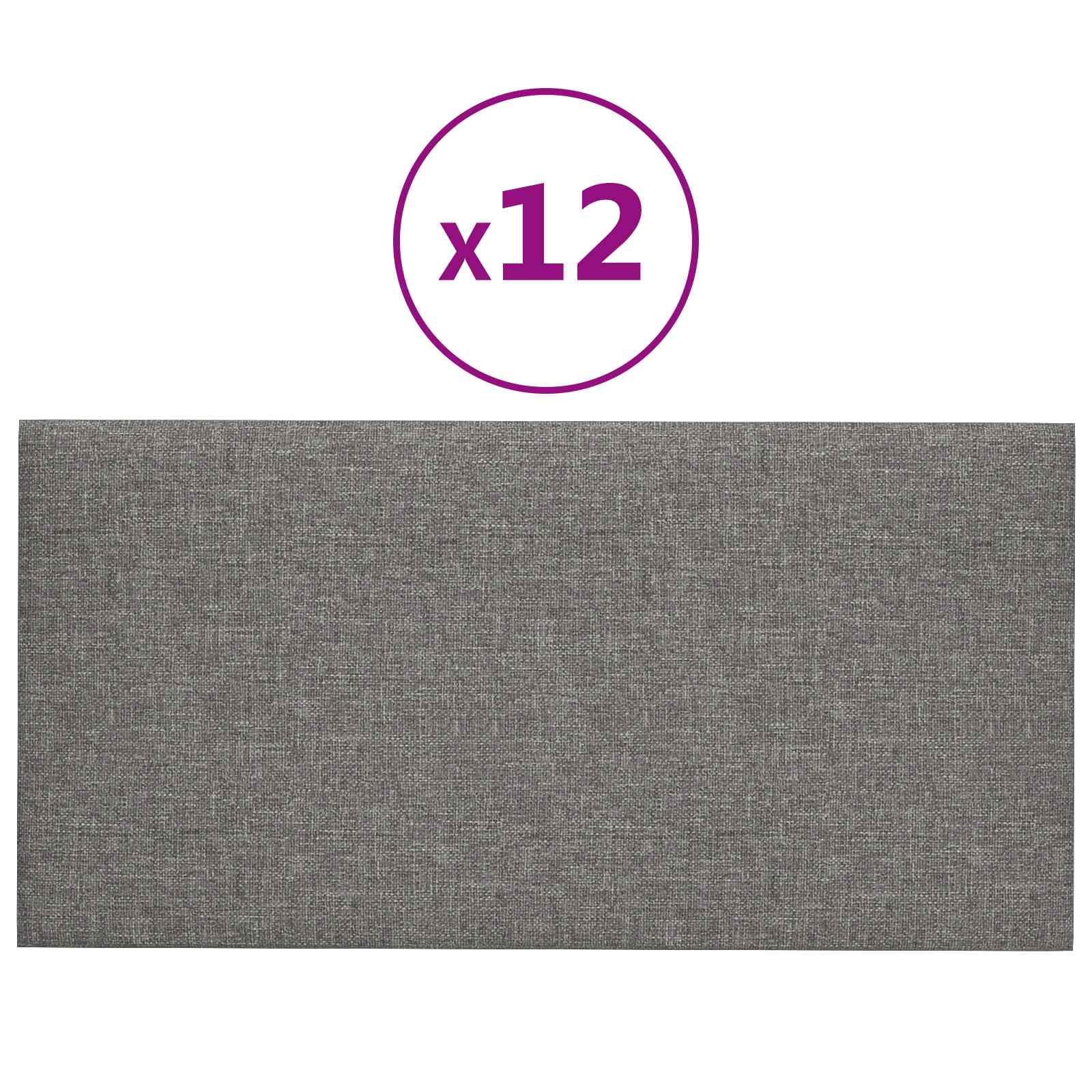 Væghovedgærde 12 pcs Lysegrå 60 x 30 cm Stof