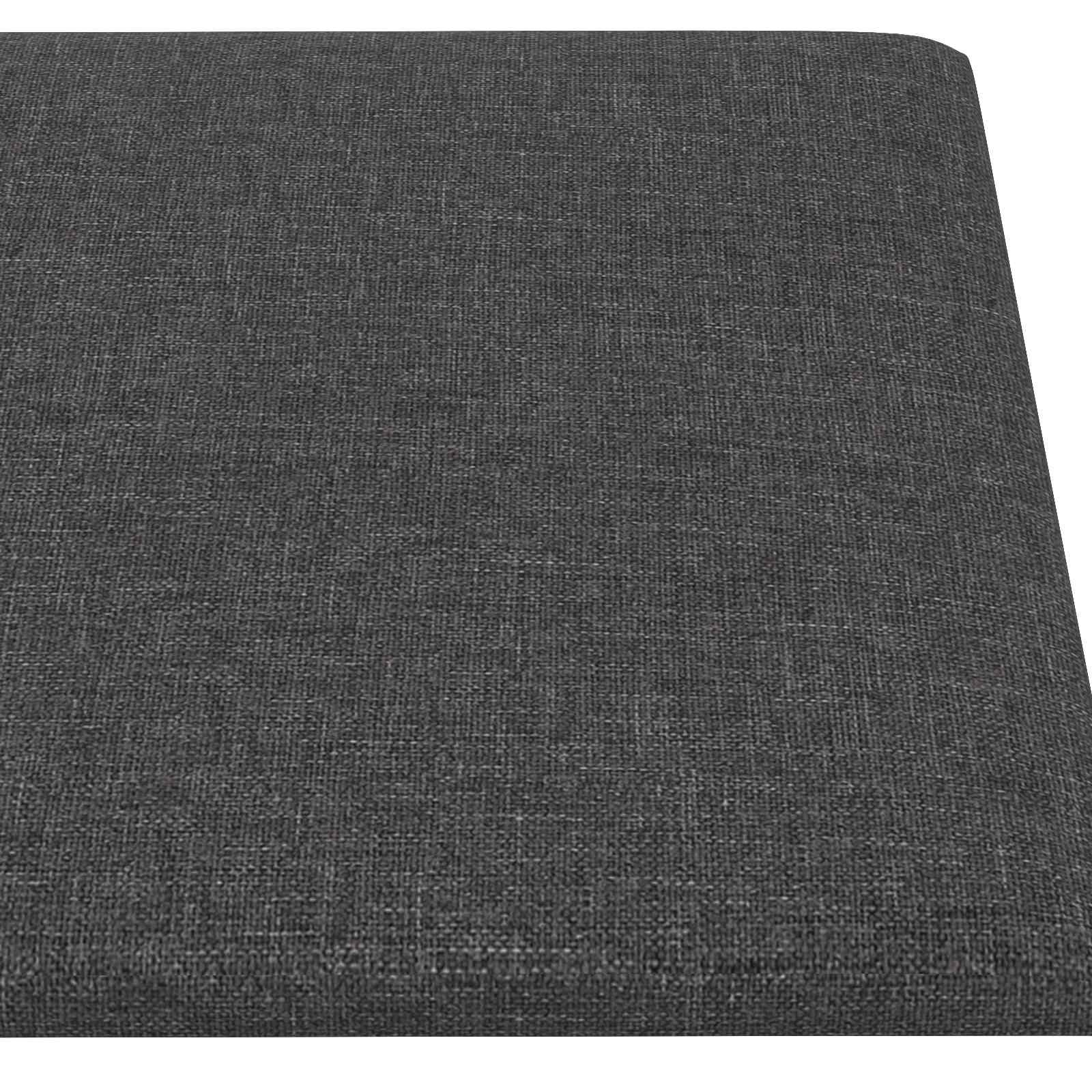 Væghovedgærde 12 pcs Mørkegrå 60 x 30 cm Stof