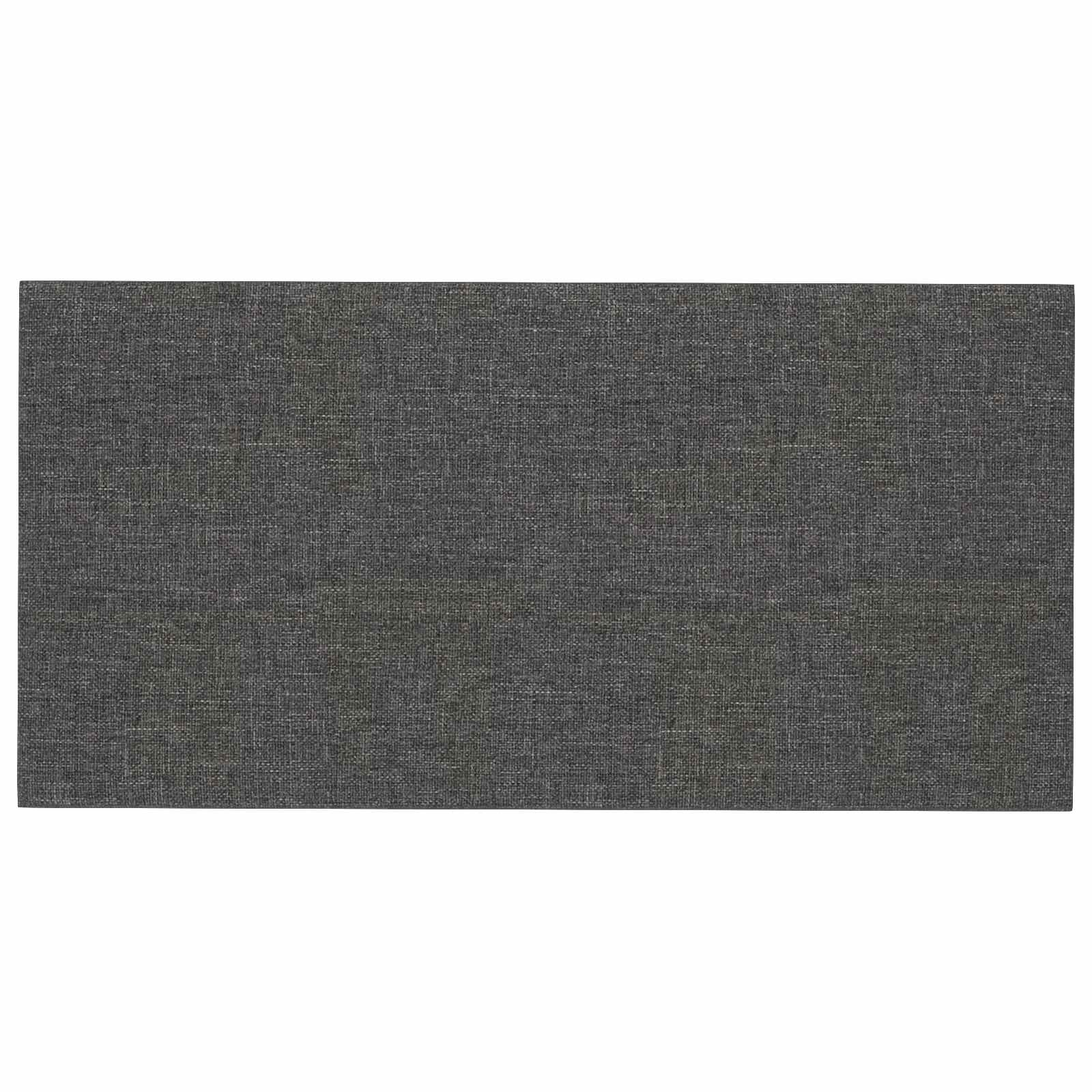 Væghovedgærde 12 pcs Mørkegrå 60 x 30 cm Stof