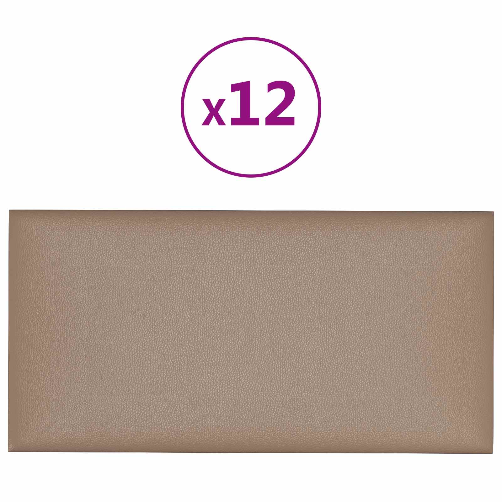 Væghovedgærde 12 pcs Cappuccino 60 x 30 cm Stof